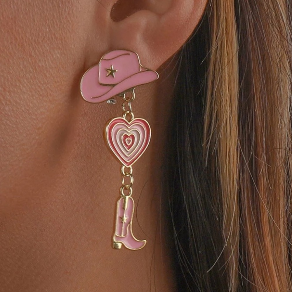 Pink Cowgirl earrings